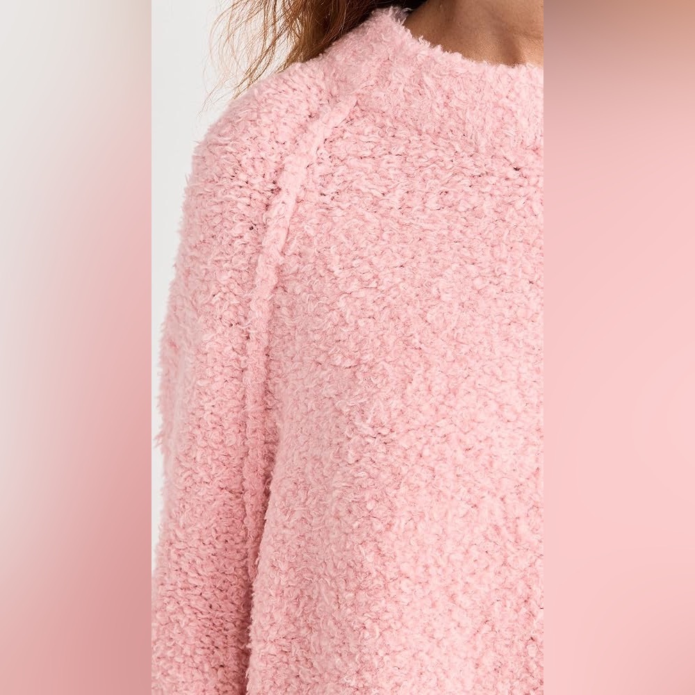 NWT Free People Teddy Sweater Tunic Pale‎ Rosette Size S - Picture 5 of 9
